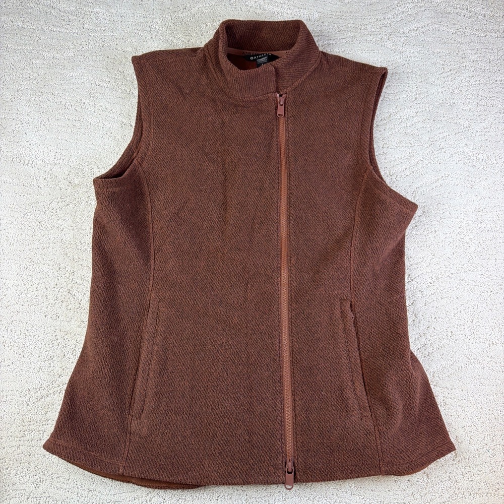 Women's Athleta Size Large Stroll Fleece Moto Vest Outdoor Athletic